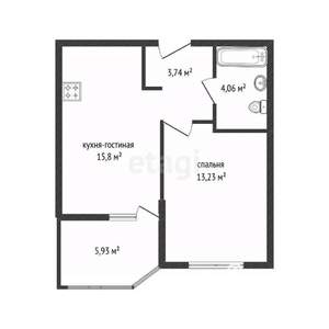 2-к квартира, вторичка, 37м2, 11/24 этаж