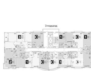 1-к квартира, вторичка, 36м2, 11/16 этаж