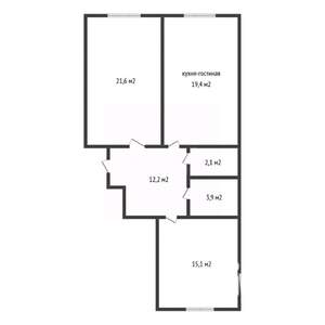 2-к квартира, вторичка, 64м2, 19/19 этаж