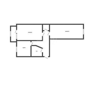 2-к квартира, вторичка, 43м2, 5/5 этаж