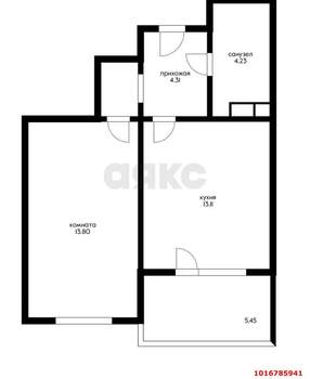 1-к квартира, вторичка, 35м2, 2/24 этаж