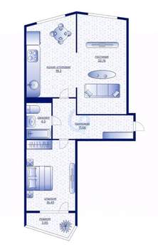 2-к квартира, вторичка, 72м2, 16/17 этаж