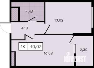 1-к квартира, вторичка, 40м2, 5/8 этаж