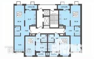 2-к квартира, сданный дом, 62м2, 7/19 этаж