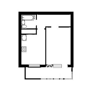 1-к квартира, вторичка, 39м2, 11/24 этаж