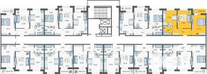 2-к квартира, вторичка, 50м2, 19/19 этаж
