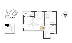 2-к квартира, вторичка, 58м2, 11/18 этаж