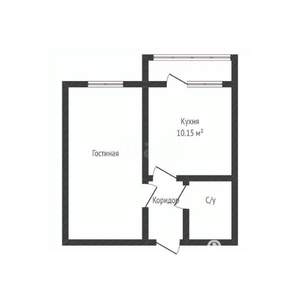 1-к квартира, вторичка, 35м2, 6/12 этаж
