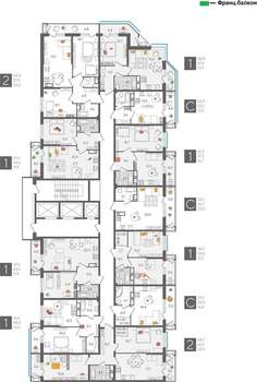 1-к квартира, вторичка, 47м2, 17/24 этаж