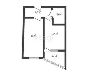 1-к квартира, вторичка, 40м2, 2/16 этаж