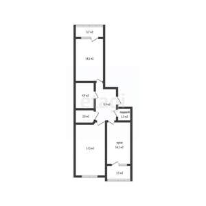 2-к квартира, вторичка, 65м2, 15/18 этаж
