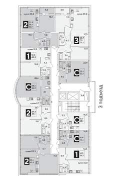 2-к квартира, вторичка, 61м2, 16/16 этаж