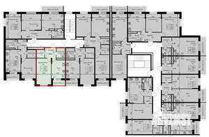 1-к квартира, строящийся дом, 40м2, 3/3 этаж