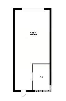 Студия квартира, вторичка, 10м2, 2/2 этаж