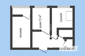 2-к квартира, вторичка, 53м2, 8/10 этаж