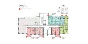 1-к квартира, вторичка, 34м2, 1/18 этаж