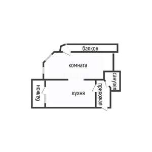 1-к квартира, вторичка, 39м2, 3/16 этаж