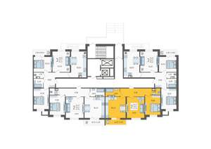 2-к квартира, вторичка, 58м2, 1/12 этаж