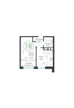 1-к квартира, вторичка, 36м2, 22/24 этаж