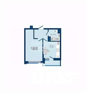 1-к квартира, вторичка, 38м2, 15/18 этаж