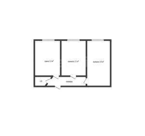 2-к квартира, вторичка, 58м2, 4/4 этаж