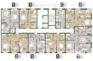 1-к квартира, вторичка, 48м2, 14/16 этаж