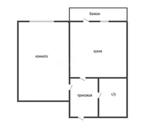 1-к квартира, вторичка, 31м2, 7/16 этаж