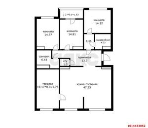 3-к квартира, вторичка, 143м2, 16/25 этаж