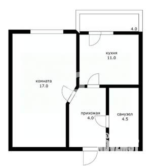 1-к квартира, вторичка, 37м2, 3/9 этаж