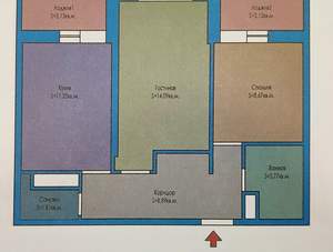 2-к квартира, вторичка, 55м2, 9/24 этаж