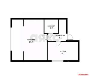 1-к квартира, вторичка, 34м2, 5/6 этаж