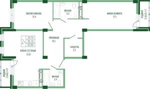 2-к квартира, вторичка, 85м2, 2/4 этаж