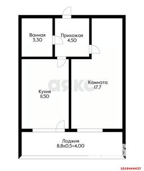 1-к квартира, вторичка, 35м2, 18/22 этаж