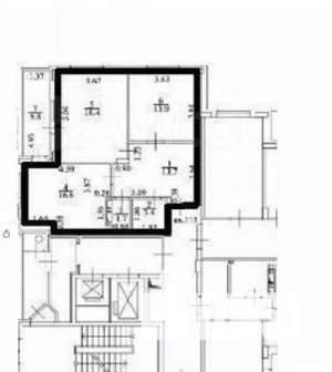 2-к квартира, вторичка, 68м2, 13/16 этаж