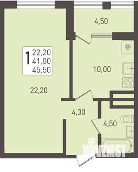 1-к квартира, вторичка, 46м2, 4/8 этаж