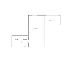 1-к квартира, вторичка, 33м2, 1/5 этаж