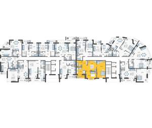 3-к квартира, строящийся дом, 80м2, 13/16 этаж