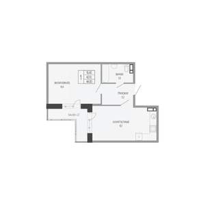 1-к квартира, вторичка, 45м2, 11/17 этаж