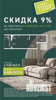 Студия квартира, вторичка, 26м2, 2/21 этаж