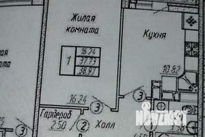1-к квартира, вторичка, 39м2, 6/16 этаж