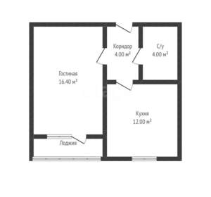 1-к квартира, вторичка, 37м2, 4/12 этаж