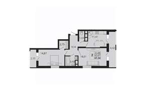2-к квартира, вторичка, 67м2, 6/18 этаж