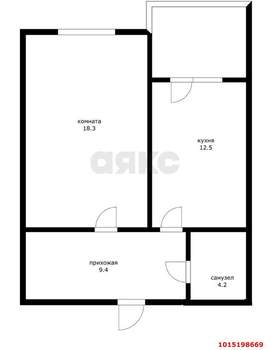 1-к квартира, вторичка, 50м2, 6/24 этаж