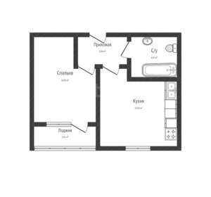 1-к квартира, вторичка, 30м2, 2/24 этаж