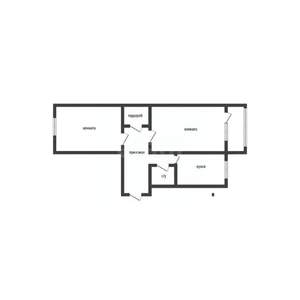2-к квартира, вторичка, 44м2, 2/5 этаж