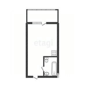 Студия квартира, вторичка, 20м2, 7/16 этаж