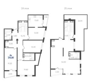 5-к квартира, вторичка, 186м2, 24/27 этаж