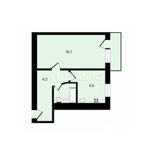 1-к квартира, вторичка, 32м2, 5/5 этаж