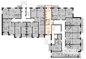 1-к квартира, строящийся дом, 43м2, 1/3 этаж