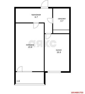 1-к квартира, вторичка, 40м2, 15/24 этаж